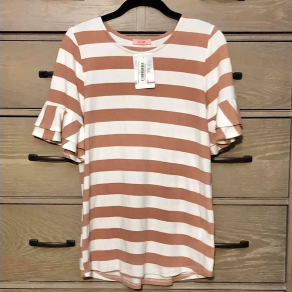 Ruffled, Short Sleeve Top